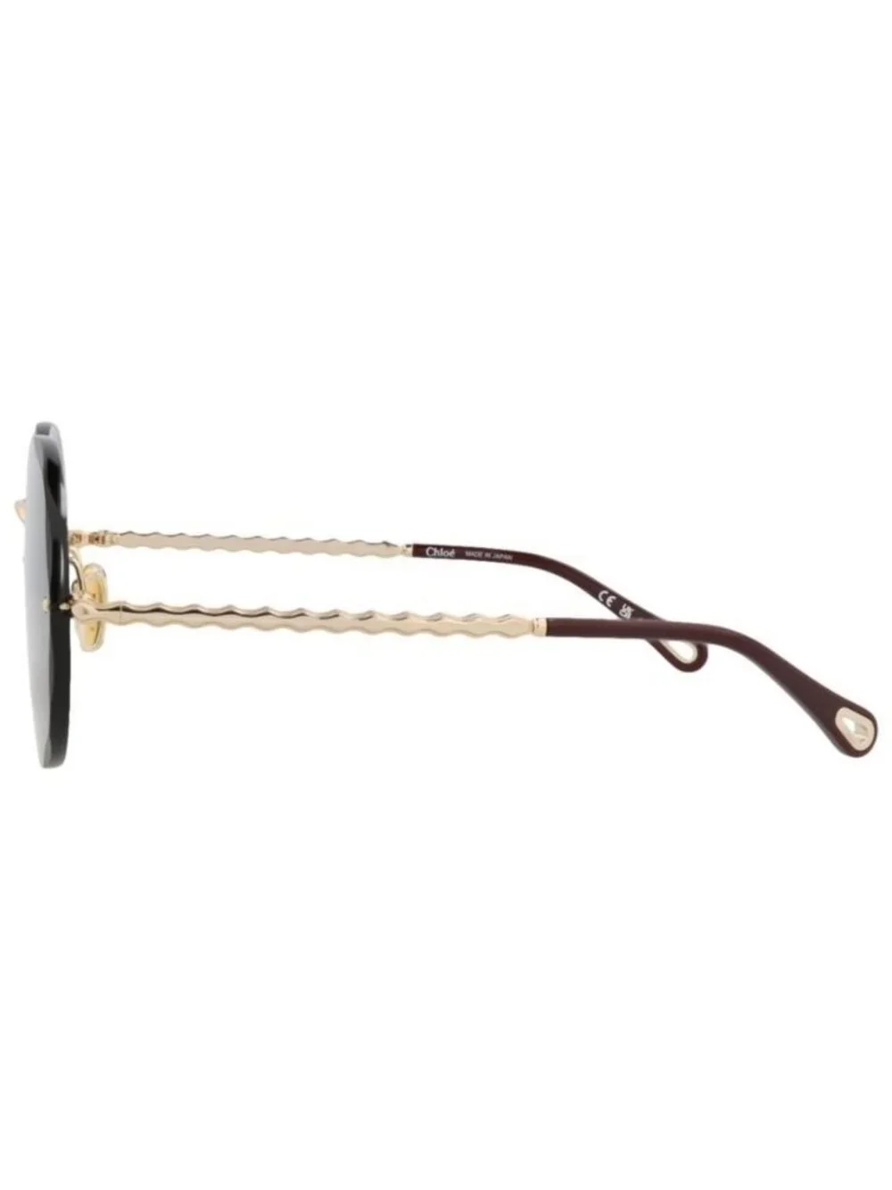 New Chloé Womens Round/Oval Gold Gold Grey Fashion Designer Sunglasses